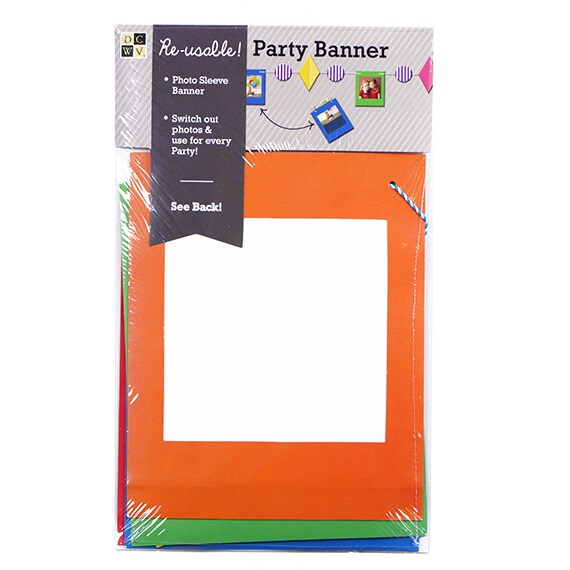 Photo Sleeve Re-Usable Party Banner