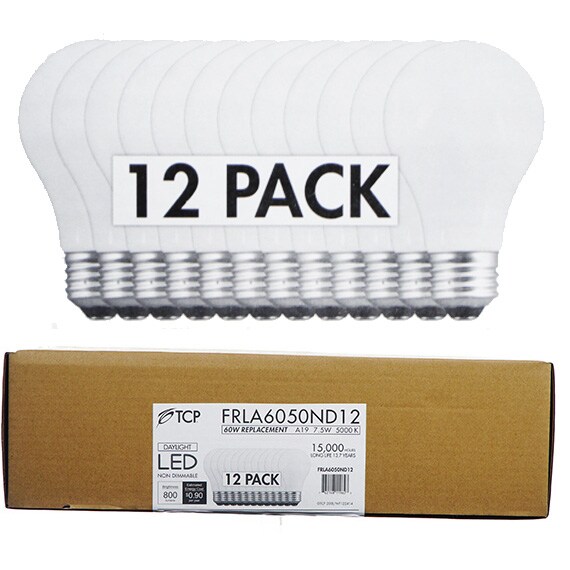 LED A19 800 Lumens 60Watt Daytime 12PK UL CAN-US