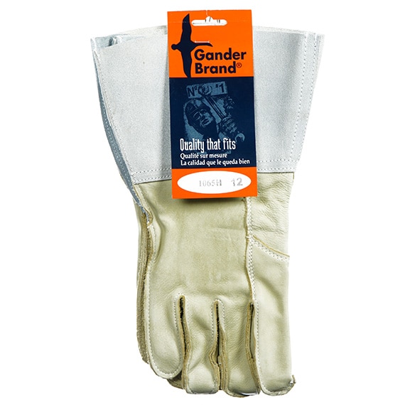 Grain Leather Utility Glove Gauntlet Outseam Sewn Glove Size 12 (XXL)