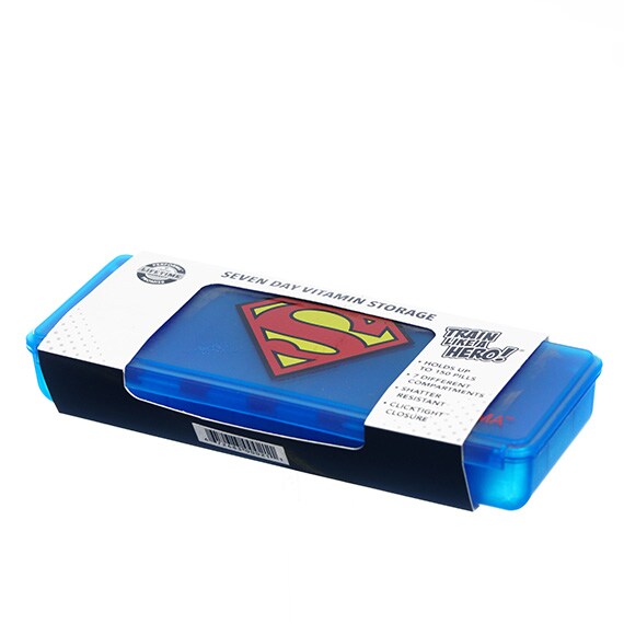 7 Day Vitamin Storage 150 Pill Capacity Licensed Superman