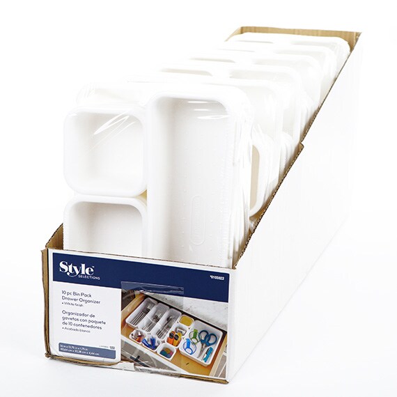 Drawer Organizer Item Cube White 10 PC PDQ
