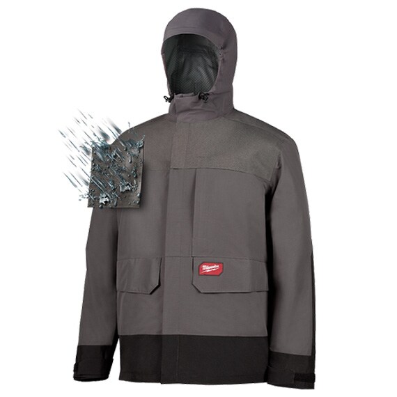 Milwaukee 2.5 Layer Gray Rain Shell Only Xl Rsla