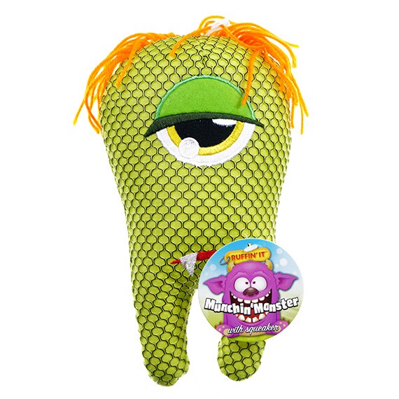 Munchin' Monster With Squeeker Green