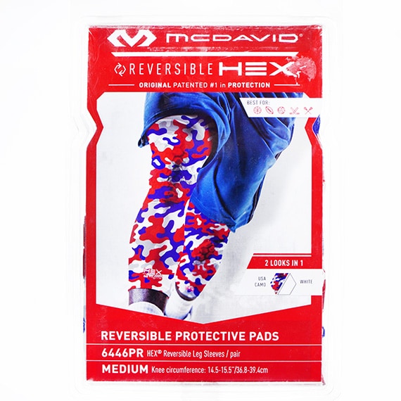 Hex Leg Sleeves Reversible Print - White USA Camo - Pair M