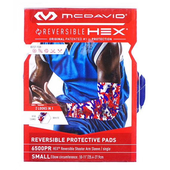 Hex Shooter Arm Sleeve Reversible Print - White USA Camo S