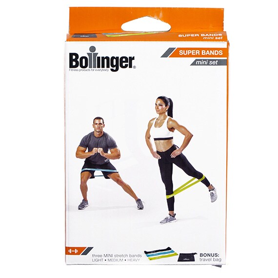 3 Pc. Mini stretch Bands With Bonus Travel Bag
