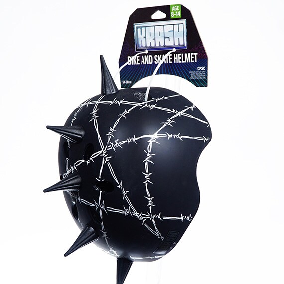 Helmet Youth Barbed Spike Black 54-58CM  -RSLA