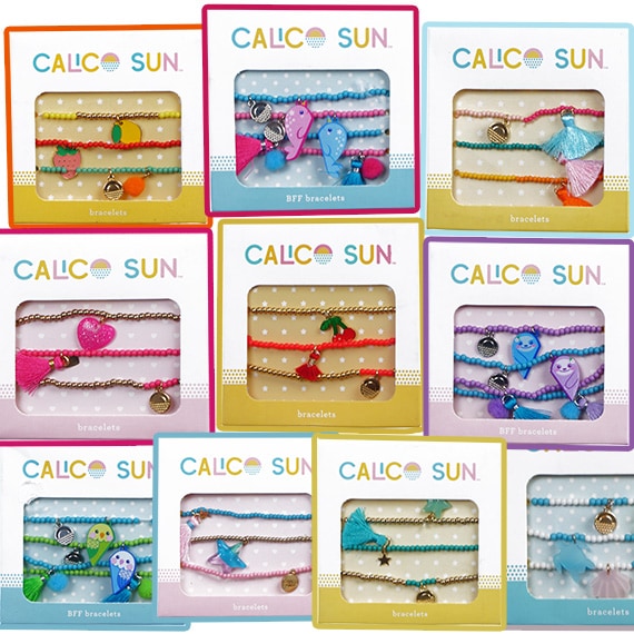 Bracelets Elastic w/Charms Asst 12 Styles Random Mix