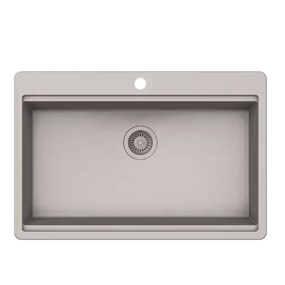 Sink Drop-In 50/50 Double Bowl Gray Granite Comp 33x22x9.5