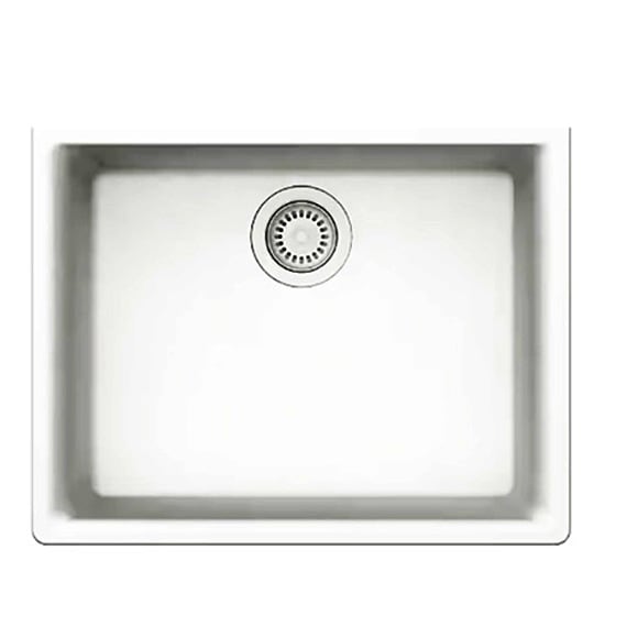 Sink Undermount Single Bowl White Granite Comp 33x18.38x9.45