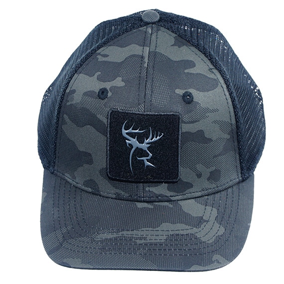 Camo/Black Mesh Cap Stretch Fitted L-XL