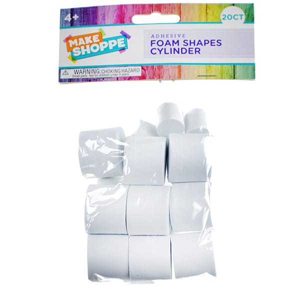 Foam Shapes Cylinder 20Ct