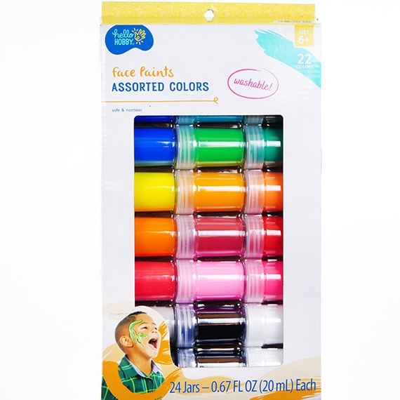 Face Paints Washable, Multi-Color .67 FL Oz each -24PC