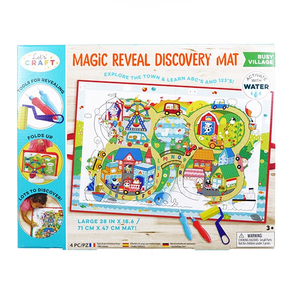 Magic Reveal Discovery Mat Busy Village 4Pc 3+