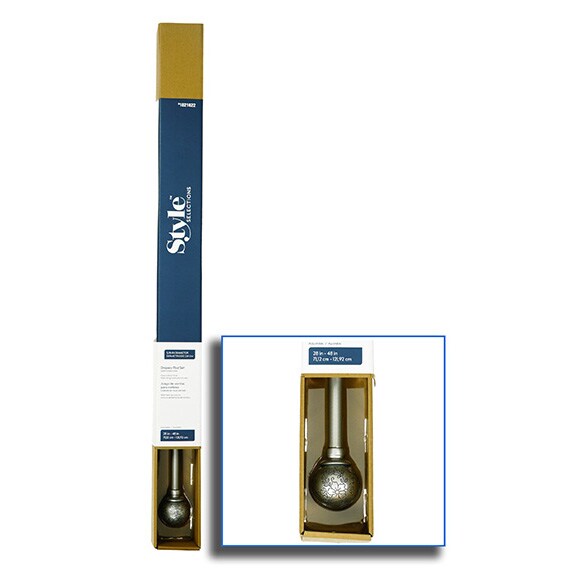 Drapery Rod Kit Nova - Satin Nickel 5/8, 28-48”