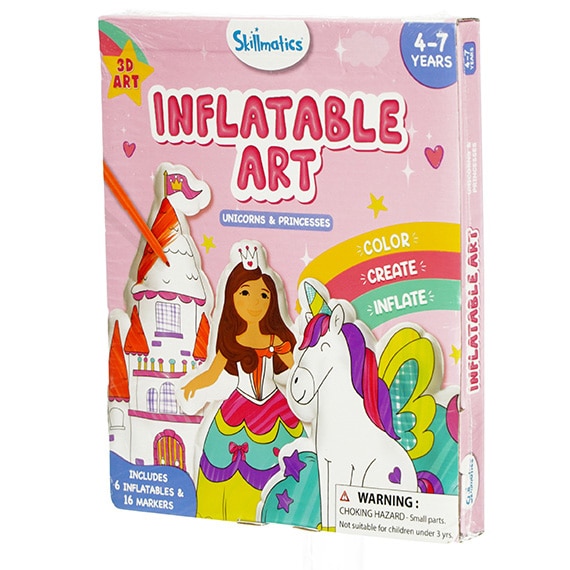 Inflatable Toys Unicorn & Princess 25Pc Age 4-7 7x6in