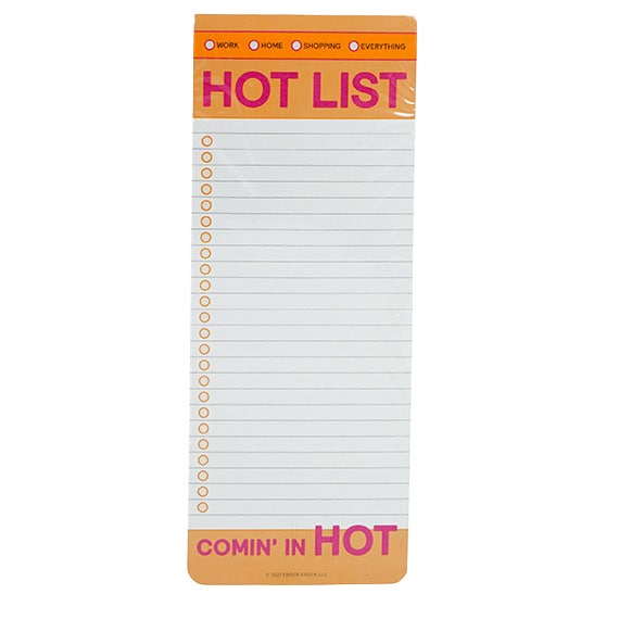 Hot List Make A List Pad 50Pgs