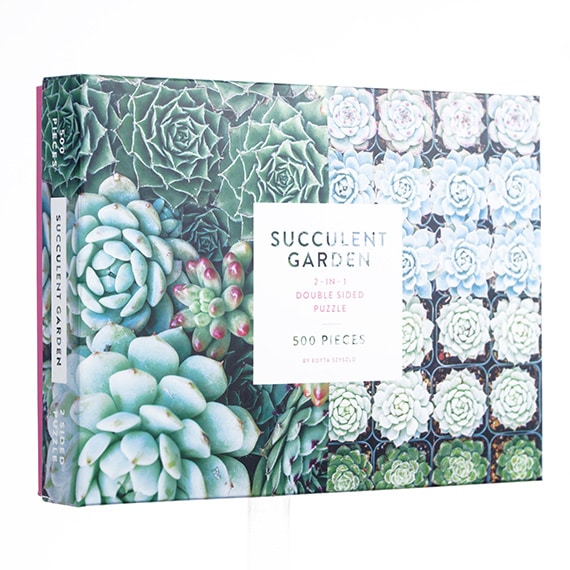 Succulent Garden 500PC Double-Sided Puzzle 24X18