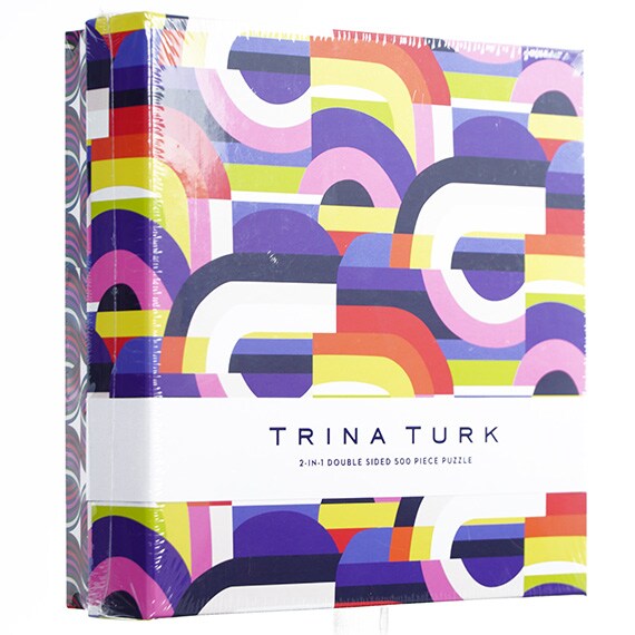 Trina Turk 500 PC Double Sided Puzzle With Shaped Pieces