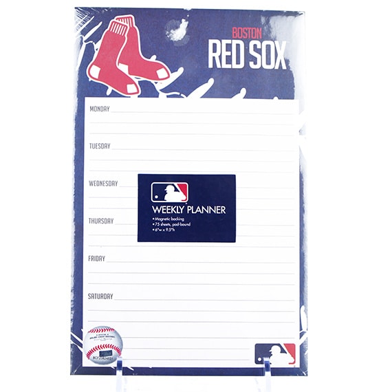 Weekly Planner - Boston Red Sox, Magnetic, 75 Pgs., 6