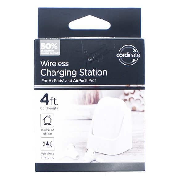 Wireless Charging Station for Airpods, White -RSLO