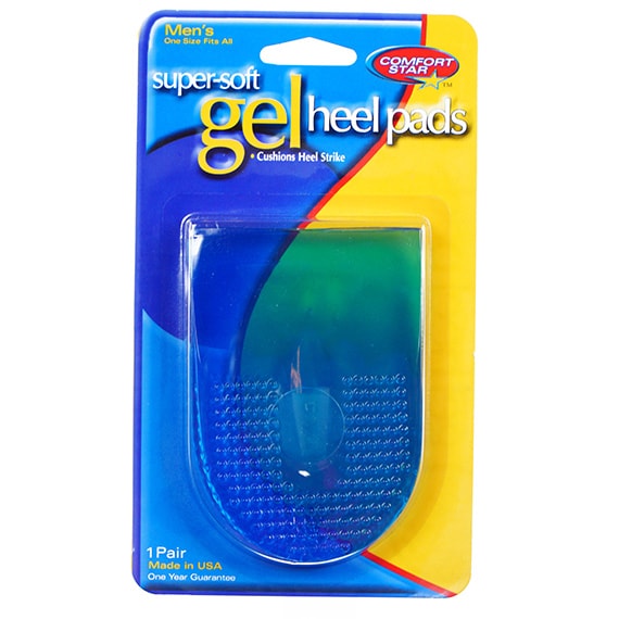Gel Heel Pads-Men/Blue One Size Fits All