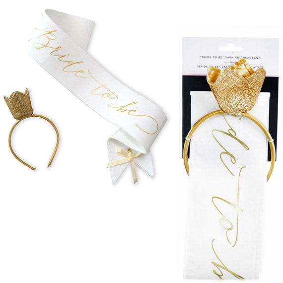 Sash and Headband, “Bride to Be”