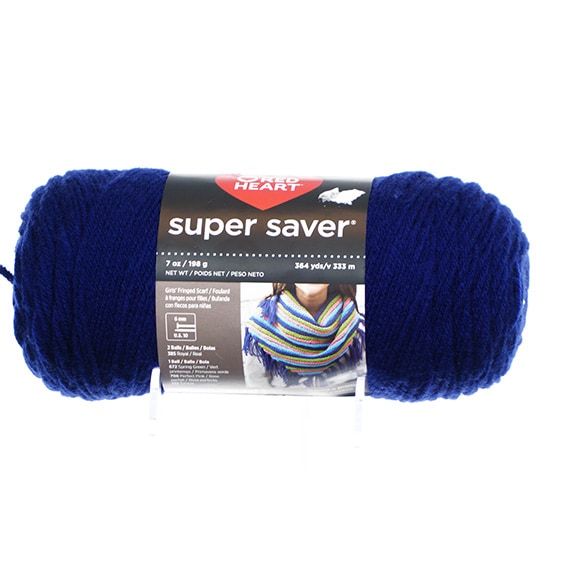C&C Red Heart Super Saver Yarn 7OZ Soft Navy