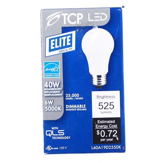 Light Bulb LED 6W A19 Dimmable 525 Lumens 1Pk UL CAN-US