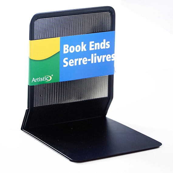 Bookends Metal Mesh -Black, Set of 2