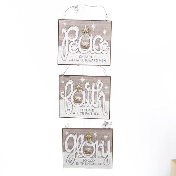Ornament Large Religious 3 Asst 9x8in