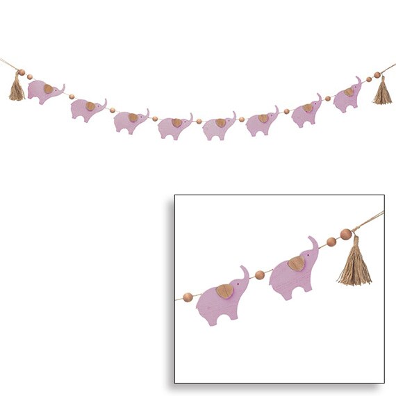 Wall Hanging Pink Elephant 5.5x70