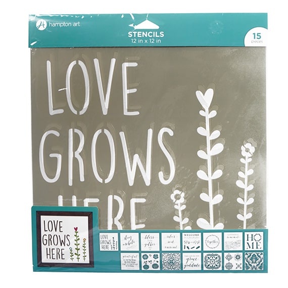 Stencil 12X12 15Pk Stay Awhile