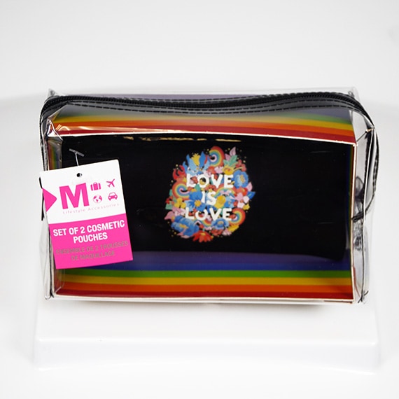 Cosmetic Pouches Clear Loaf With Insert -Pride Florals