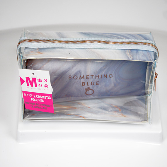 Cosmetic Pouches Clear Loaf With Insert -Bridal Blue RS-CA