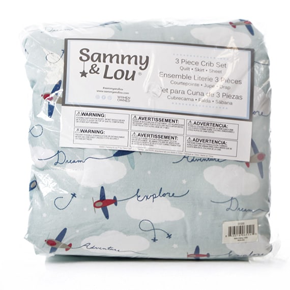 Crib Bedding 3 Piece Set -Air Travel