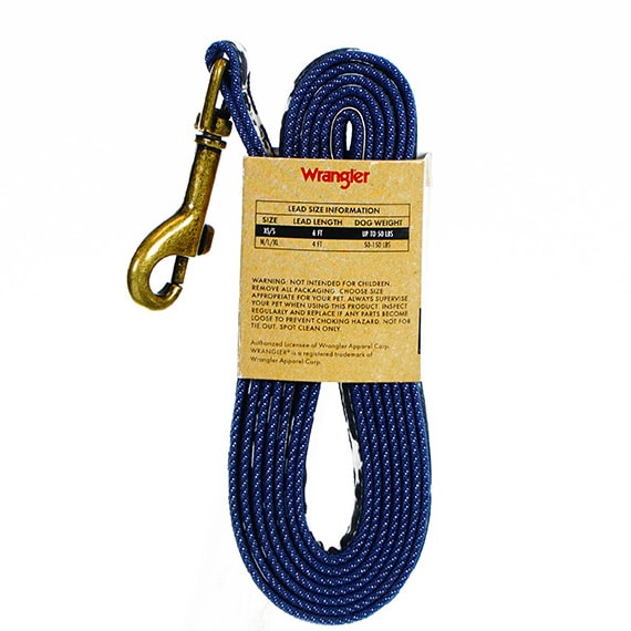 Wrangler Cow Print Overlay Lead 6ft Xs/S Holds 50lbs
