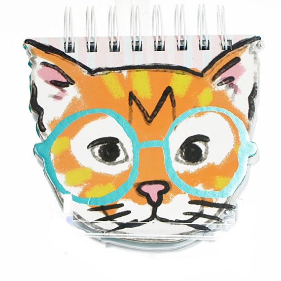 Notepad Thkr Dc Sprial-125Sh Glasses Cat 4.6