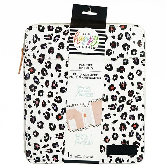 Planner Zip Folio Colorful Leopard