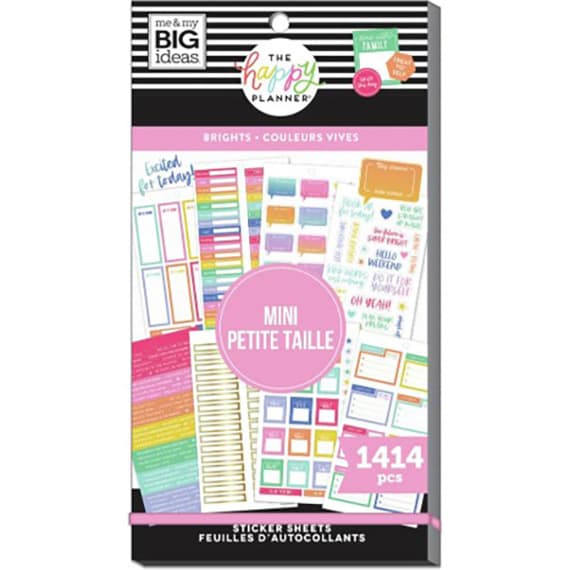 Brights Skinny Mini 30 Sheet Sticker Pad