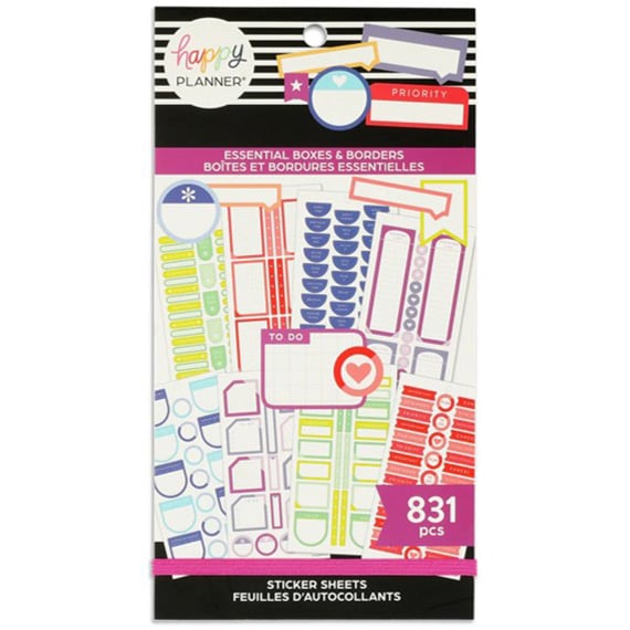Essential Boxes & Borders 30 Sheet Sticker Value Pack