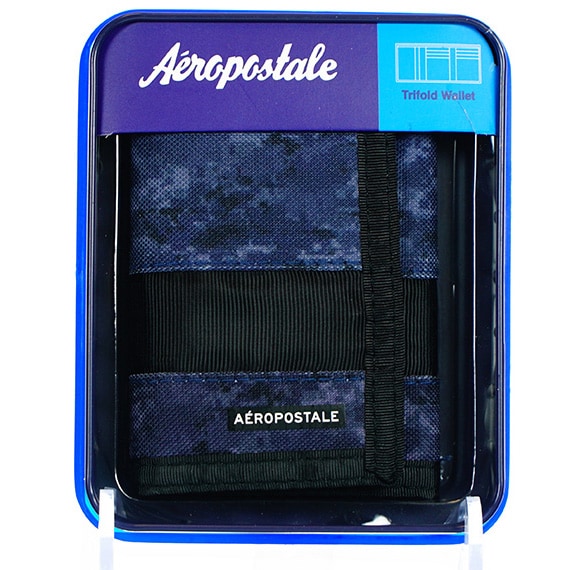 Wallet Tri Fold Lanyard Clip Aeropostale Navy Camo PP $20.00