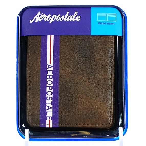 Wallet Bi Fold With Stripe Design Brown PP $20.00