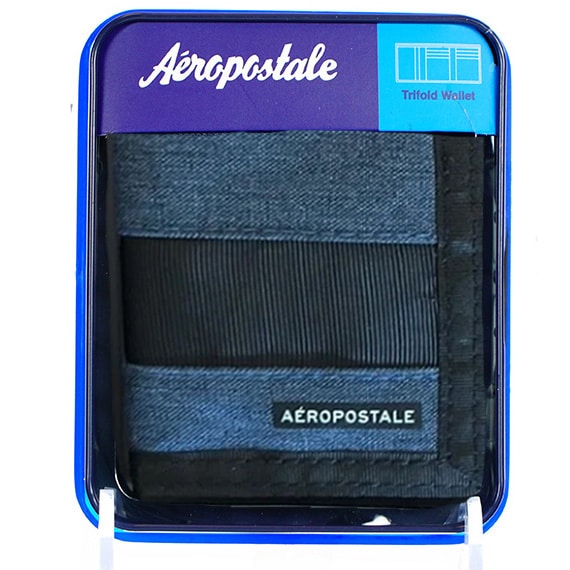 Wallet Tri Fold Lanyard Clip Aeropostale Logo Navy PP $20.00