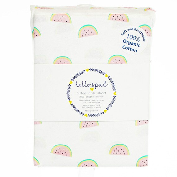 RSLO-CA Fitted Crib Sheet -Watermelon