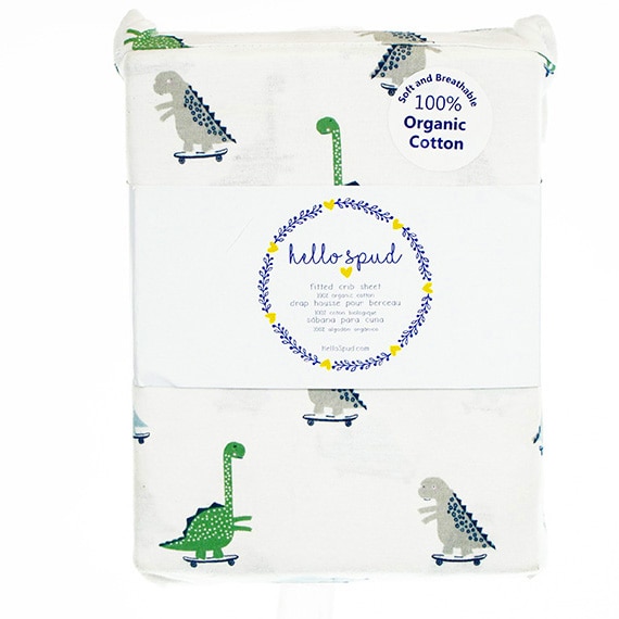 RSLO-CA Fitted Crib Sheet -Dinosaurs Multi