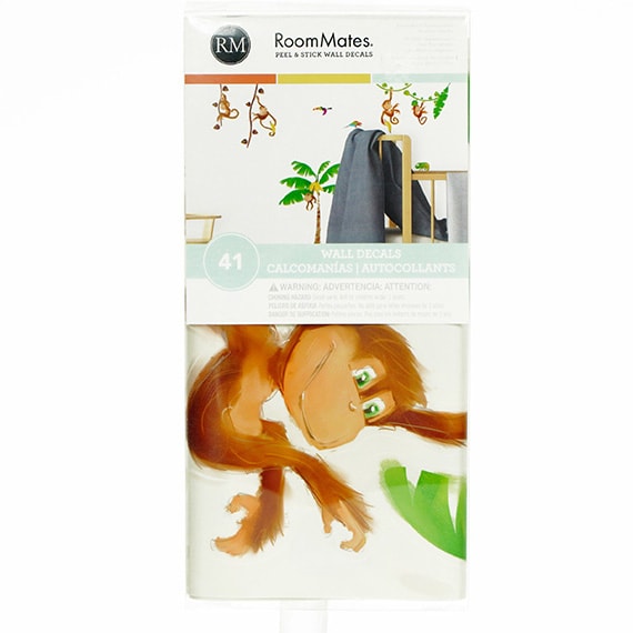 Brown Monkey Business Wall Decals 11x5in