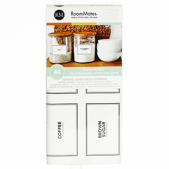 Pantry Labels Wall Decals 11x5in