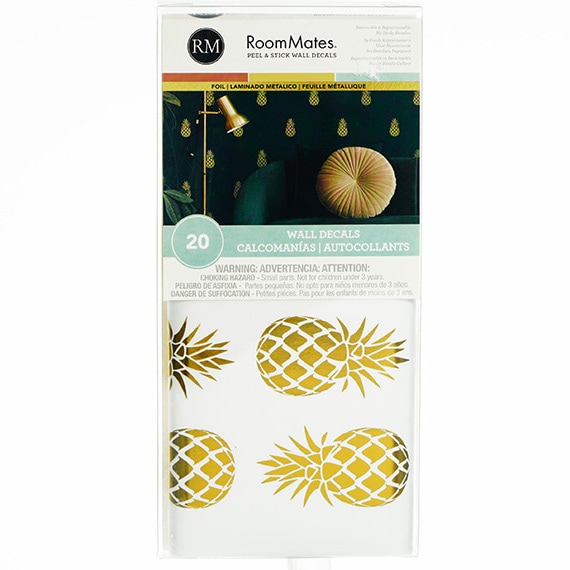 Pineapple Peel & Stick Wall Decals 11x5in