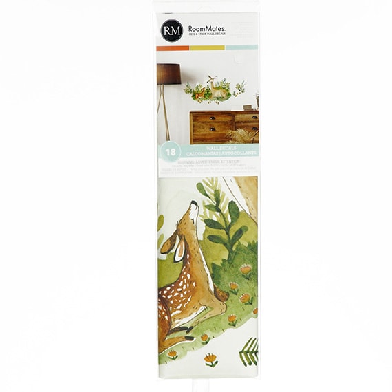 Mama & Baby Woodland Deer Peel & Stick Wall Decals 18x5in